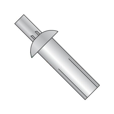 Newport Fasteners Drive Pin Rivet, Universal Head Head, 5/32 in Dia., 7/16 in L, Aluminum Body, 1000 PK 240642